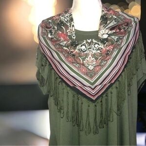 World Unity Dress With Floral Scarf Size XL